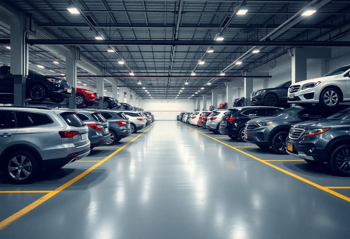 Modernized impound lot in Louisville, Kentucky