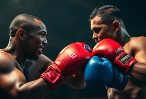 Commemorative stamps featuring Muhammad Ali in boxing stance