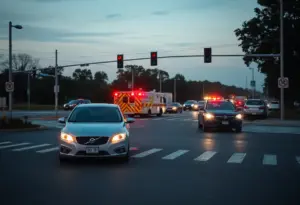 Two vehicles involved in a crash at an intersection in Scottsburg