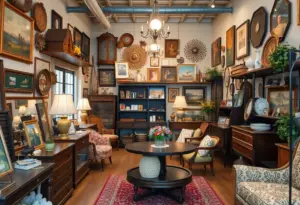 An interior view of Scout Antique & Modern showcasing vintage decor