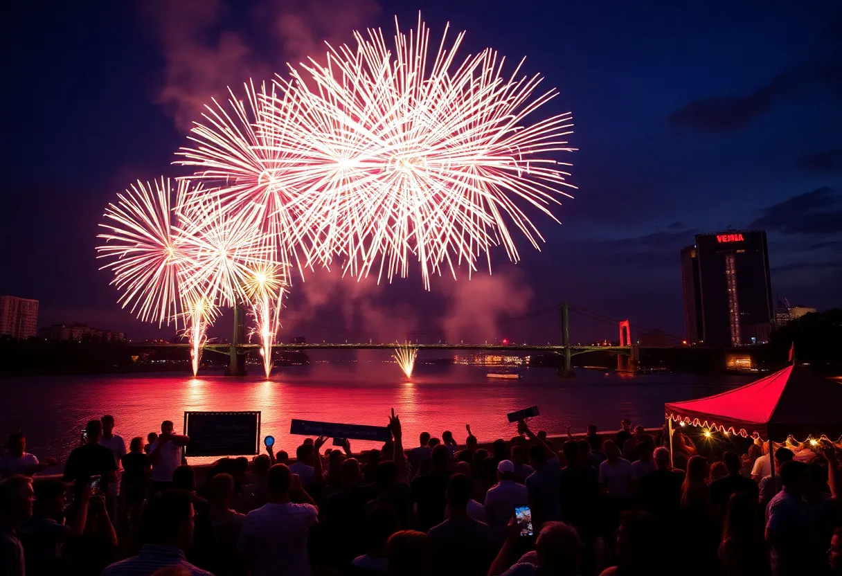 Fireworks display during Thunder Over Louisville festival