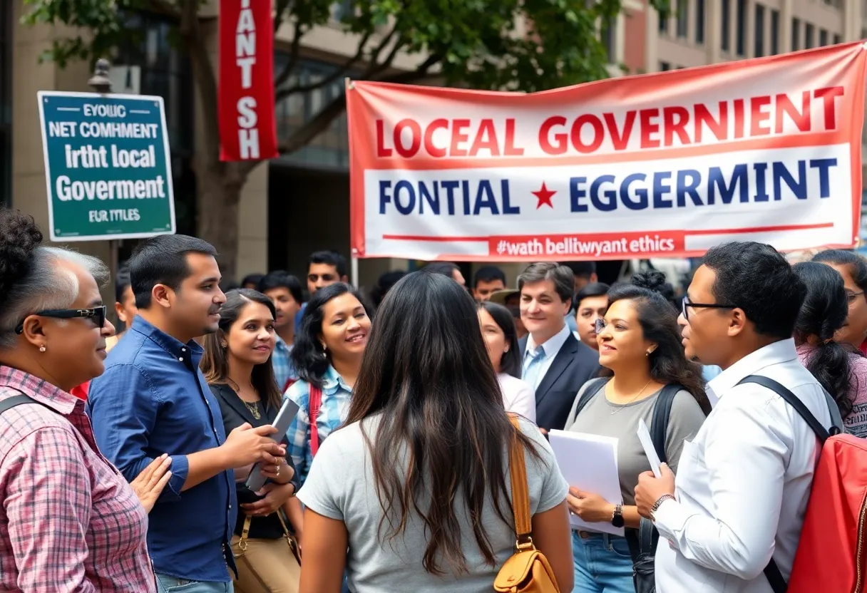 Campaign launch event for Tina Burnell with community members.