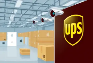 UPS facility with enhanced security and Apple products
