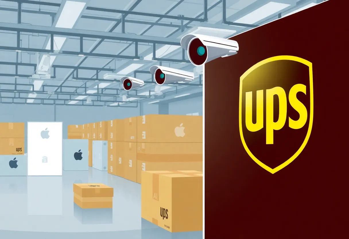 UPS facility with enhanced security and Apple products