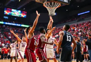 Virginia Cavaliers players celebrating their victory over Louisville Cardinals.