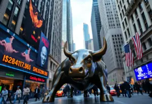 Image of Wall Street during trading hours