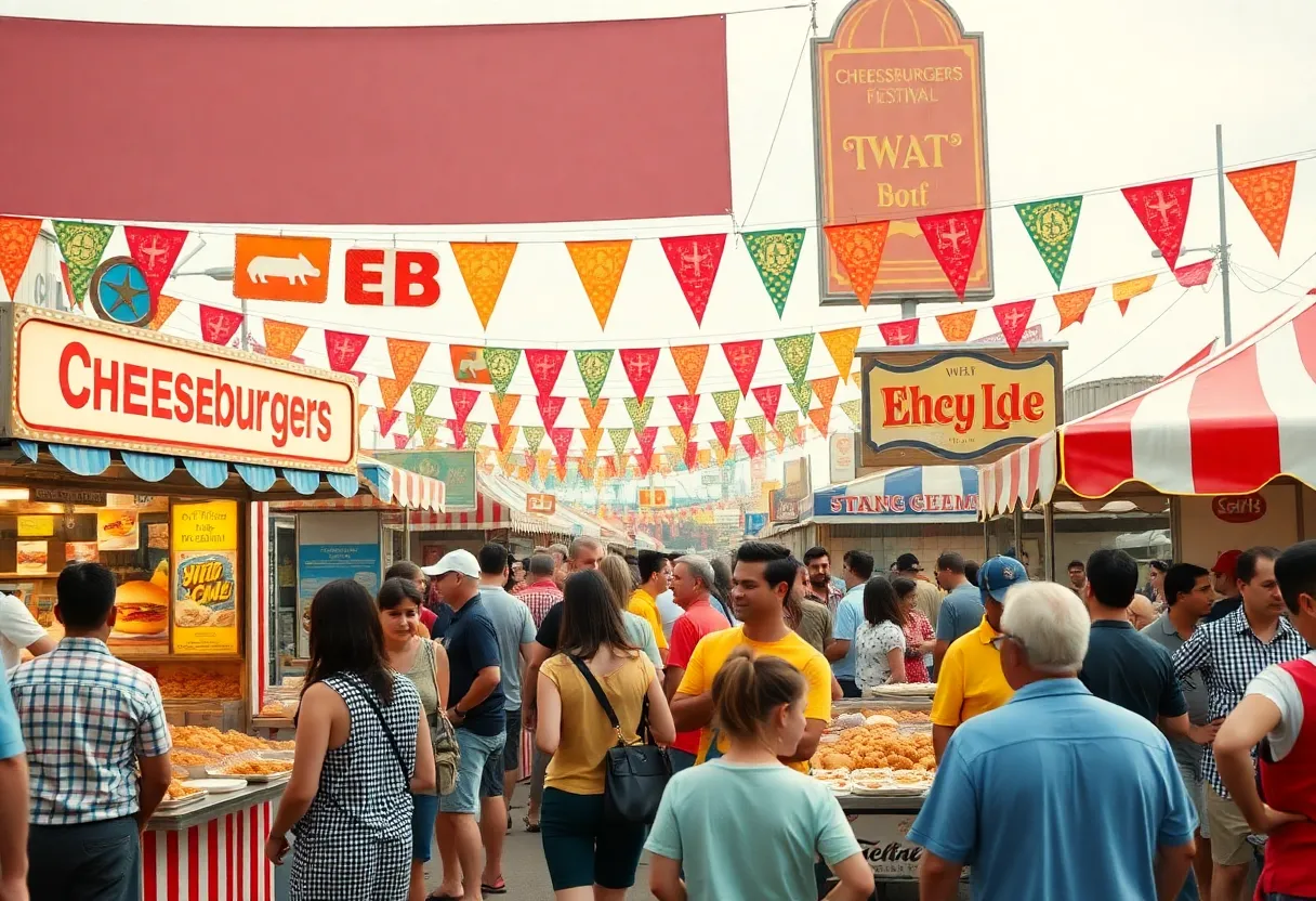 Cheeseburger festival in Louisville KY with local vendors