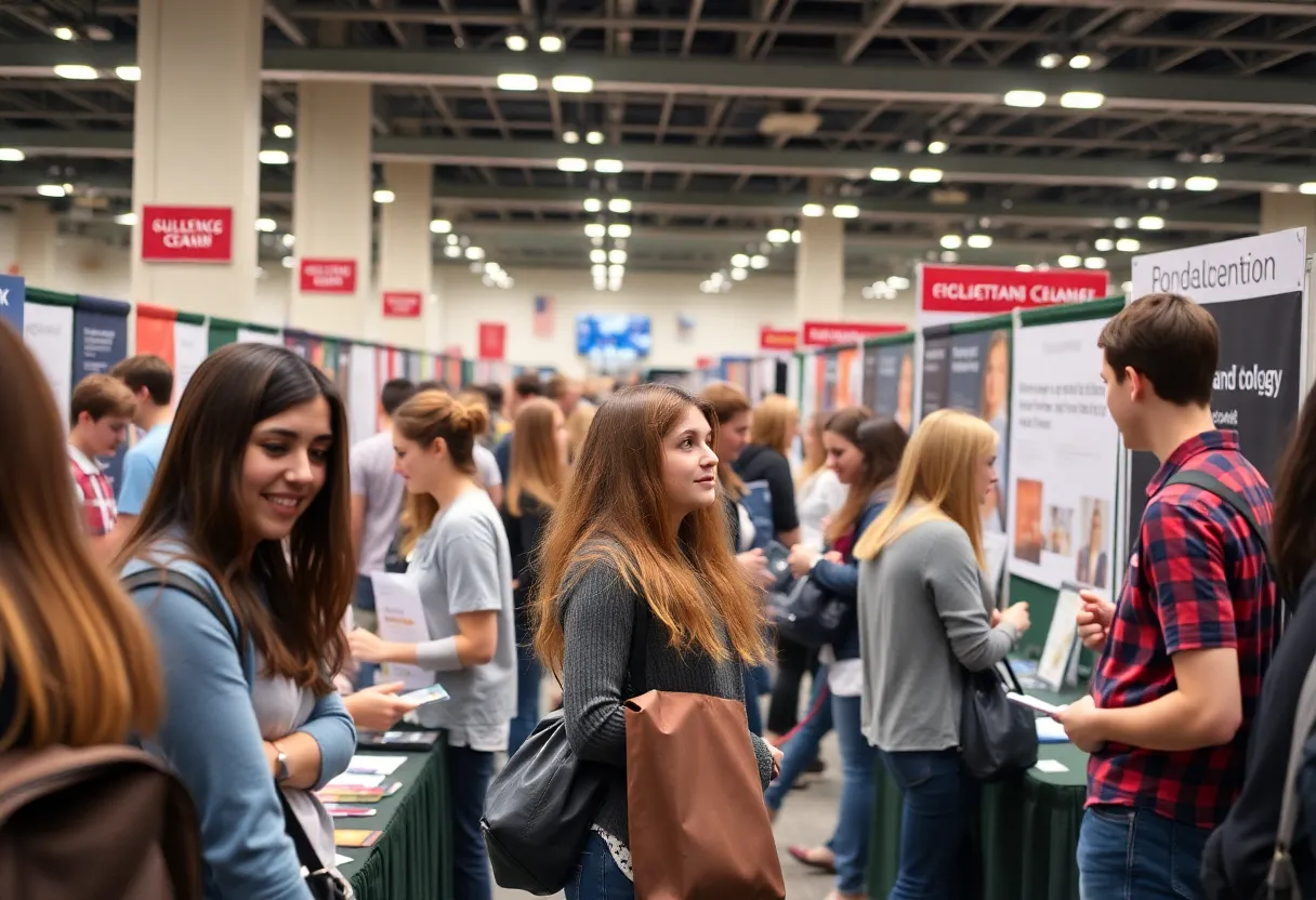 Teens exploring career and college opportunities at the fair in Louisville