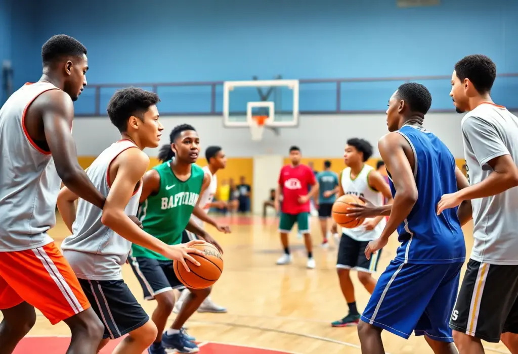 Athletes competing in the Special Olympics Kentucky Region 1 Basketball Tournament