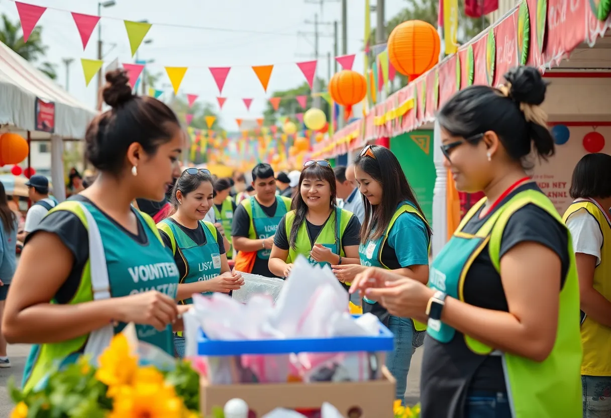 Community volunteers engaging in the Kentucky Derby Festival